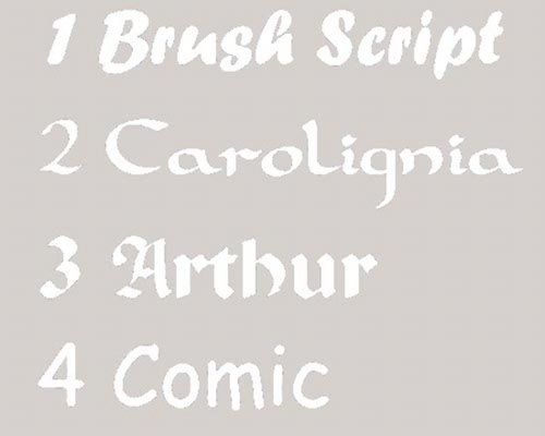 Available Fonts