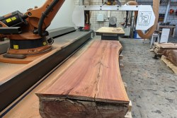 Robot Bandsaw Cutting of Timber Slabs